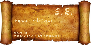 Supper Rózsa névjegykártya